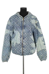 Blouson Louis Vuitton Louis vuitton X Nigo patchwork Bleu en Coton, taille XXL - Seconde Main
