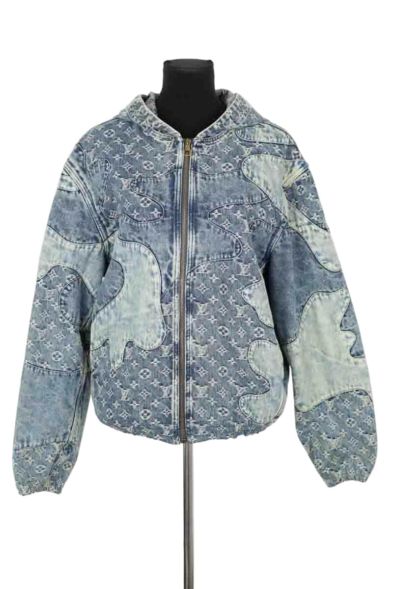 Blouson Louis Vuitton Louis vuitton X Nigo patchwork Bleu en Coton, taille XXL - Seconde Main