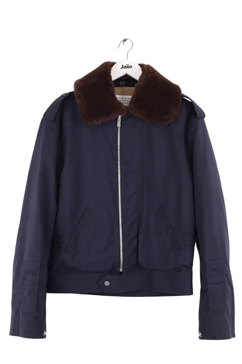 Blouson Maison Martin Margiela Marine en Synthétique, taille S - Seconde Main