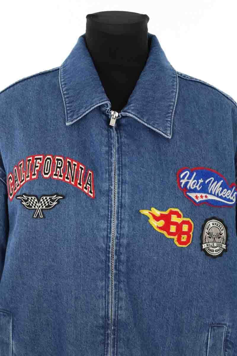 Blouson Maje Bleu en Coton
