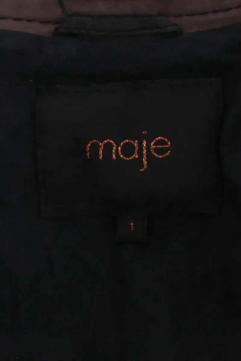 Blouson Maje Marron en Cuir