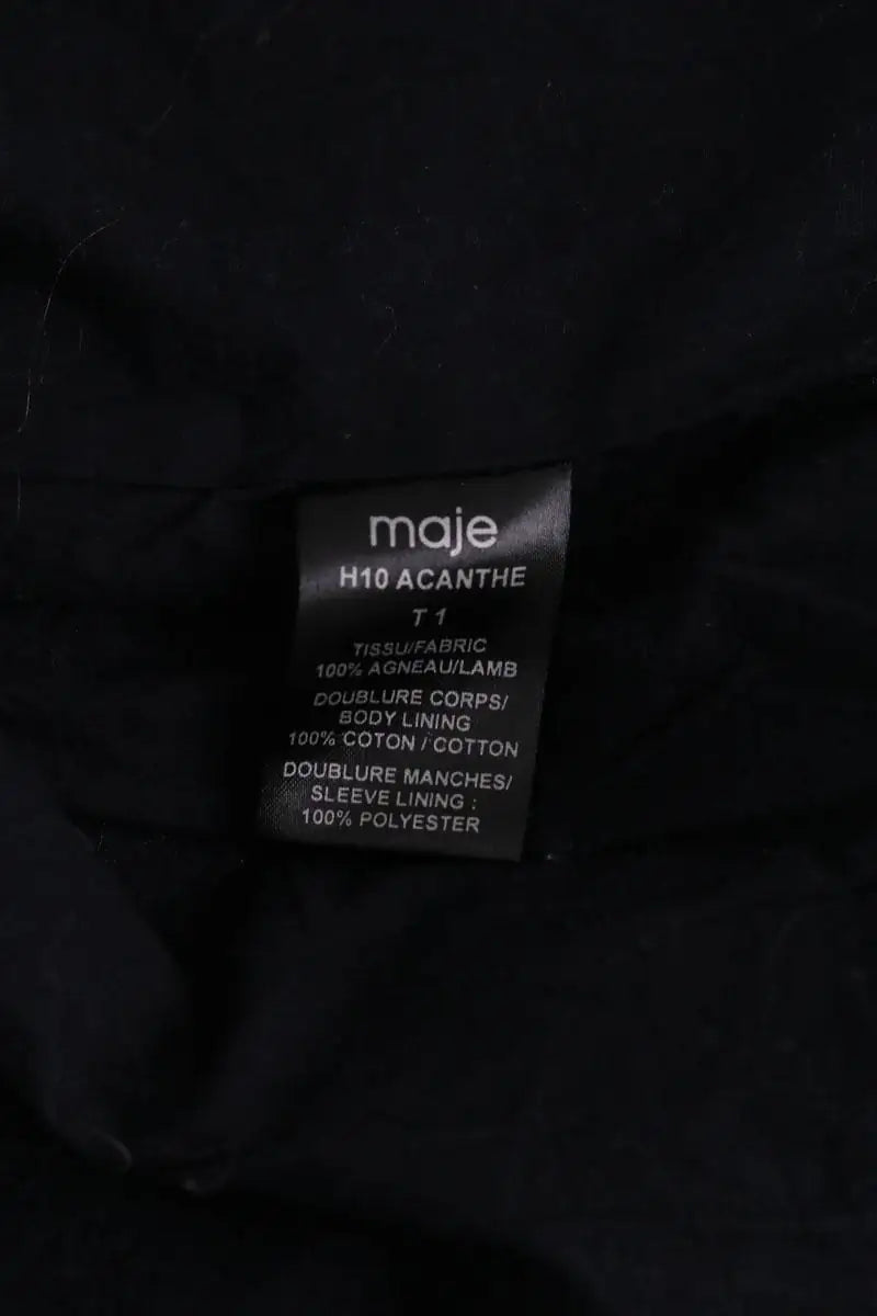 Blouson Maje Marron en Cuir
