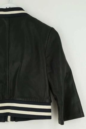 Blouson Maje Noir en Cuir