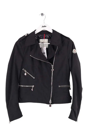 Blouson Moncler Noir en Synthétique, taille M - Seconde Main