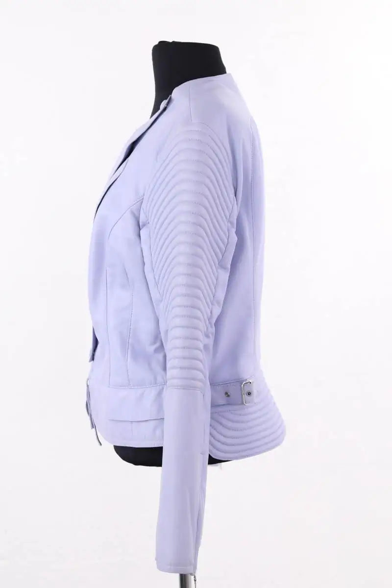 Blouson Nina Ricci Violet en Cuir