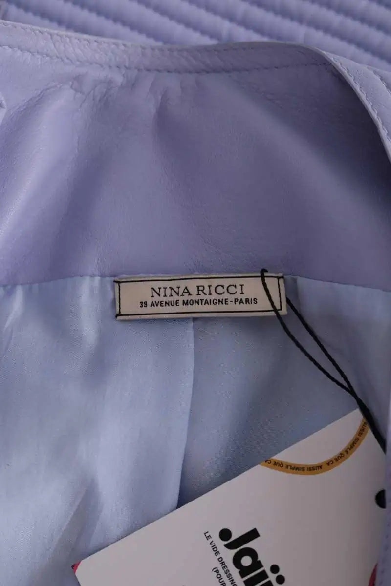 Blouson Nina Ricci Violet en Cuir