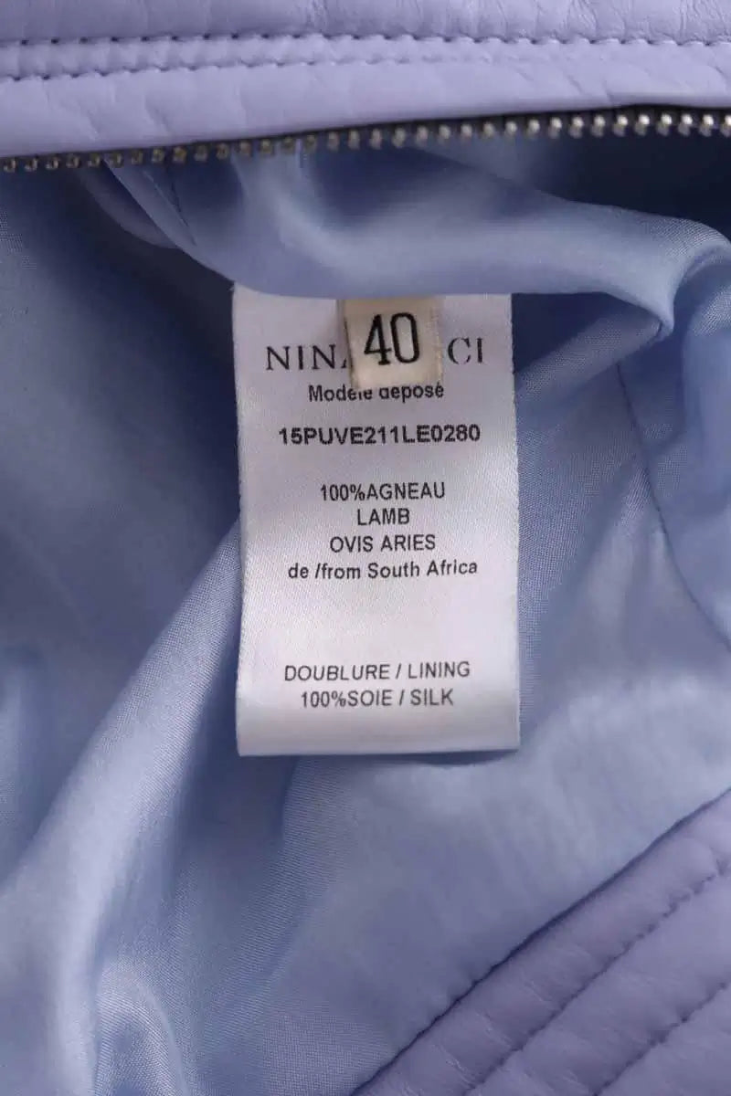 Blouson Nina Ricci Violet en Cuir