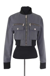 Blouson Paco Rabanne Gris en Synthétique, taille XS - Seconde Main