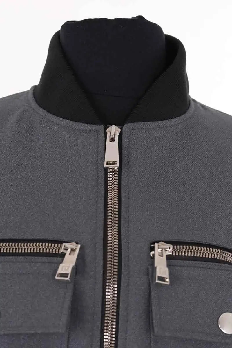 Blouson Paco Rabanne Gris en Synthétique