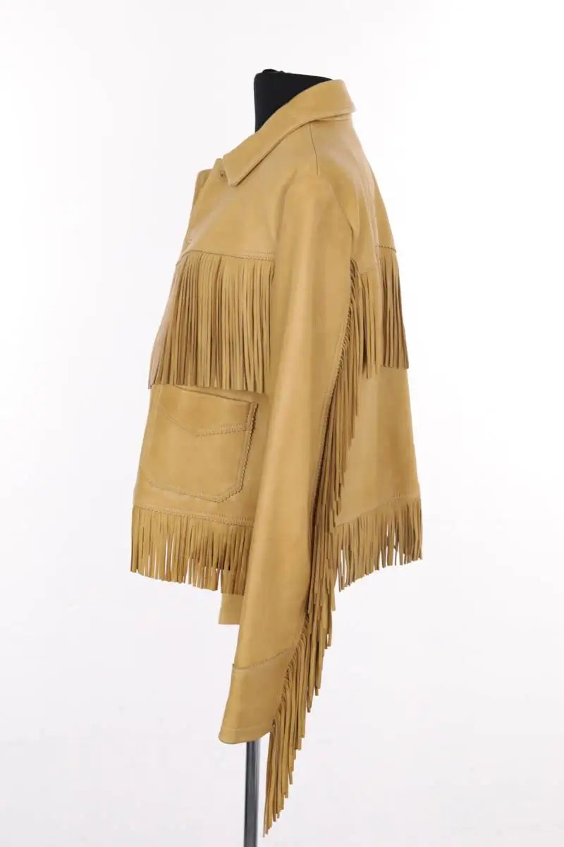 Blouson Ralph Lauren Camel en Cuir