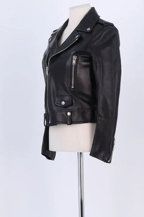 Blouson Saint Laurent Noir en Cuir