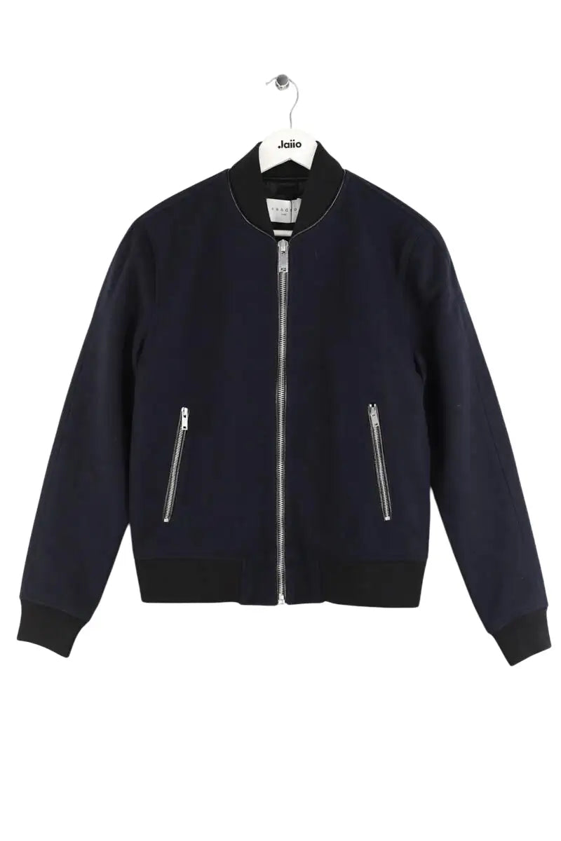 Blouson Sandro Bleu en Viscose, taille S - Seconde Main