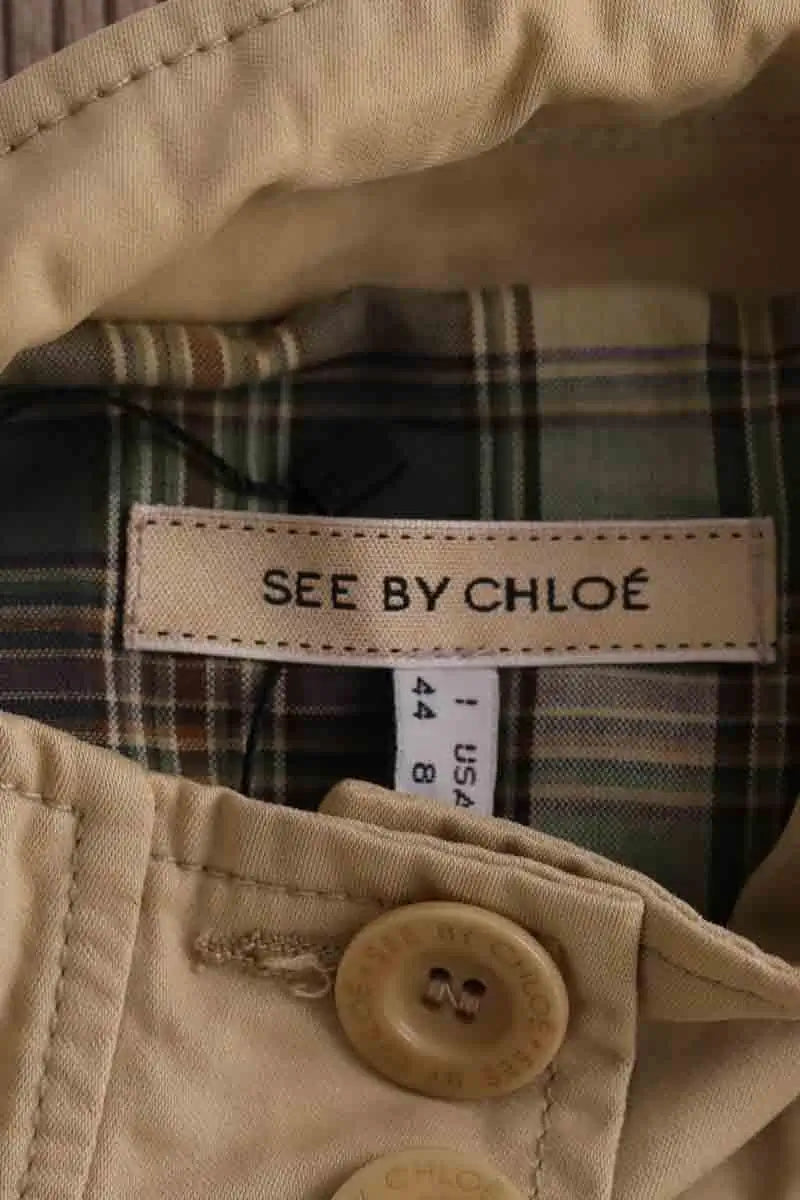 Blouson See By Chloé Kaki en Coton