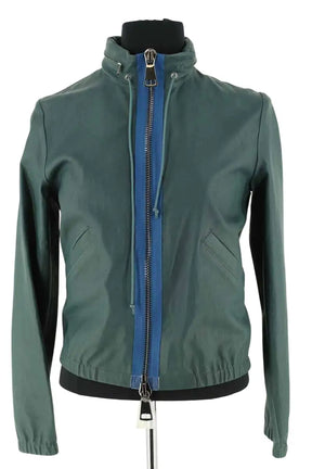 Blouson Stouls Vert en Cuir, taille S - Seconde Main