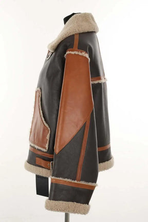 Blouson The Kooples Marron en Cuir