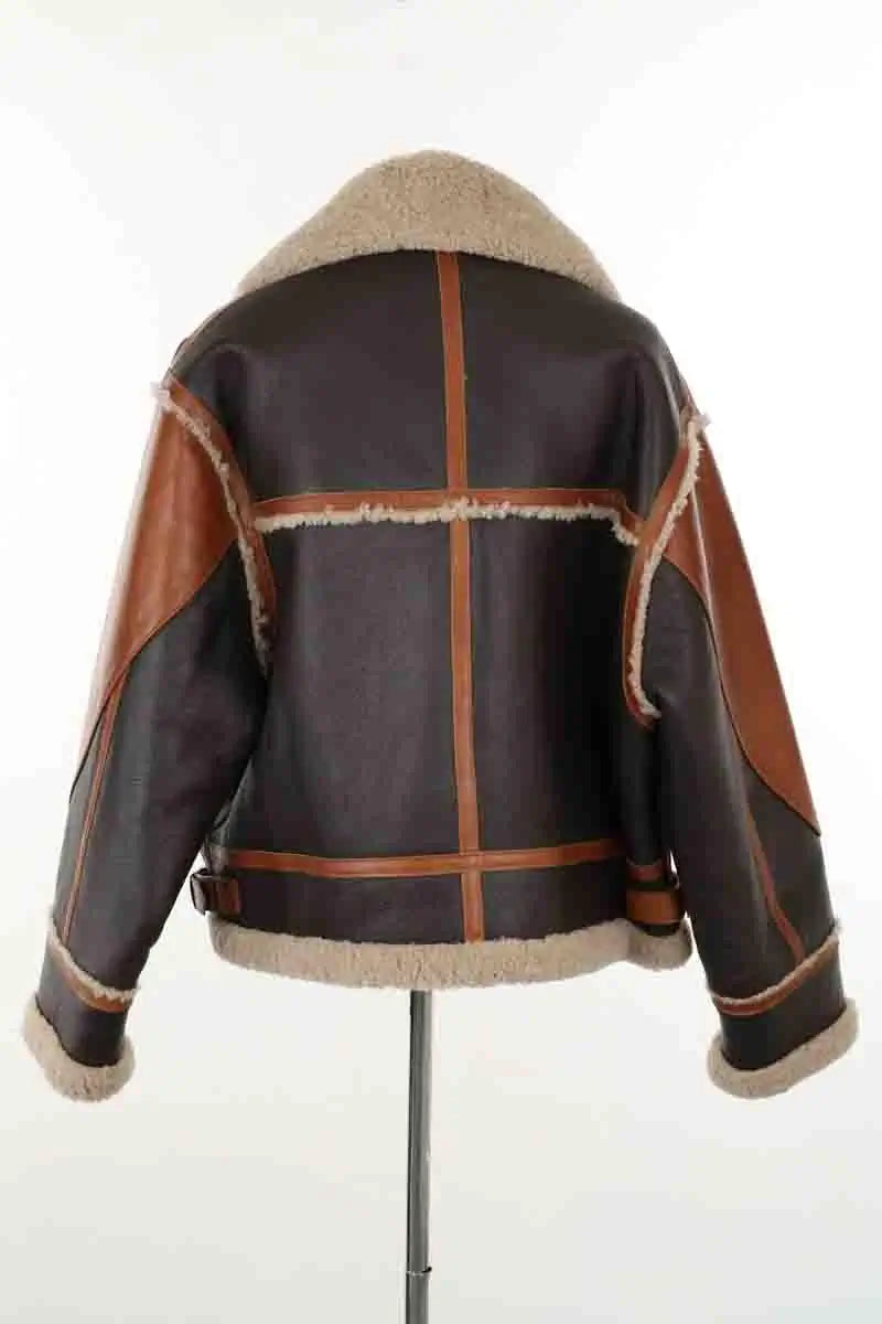 Blouson The Kooples Marron en Cuir