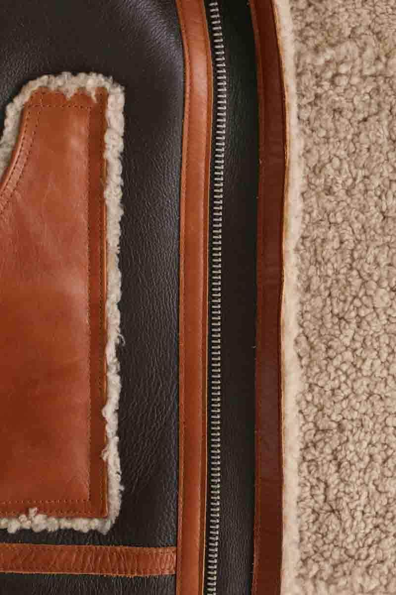Blouson The Kooples Marron en Cuir