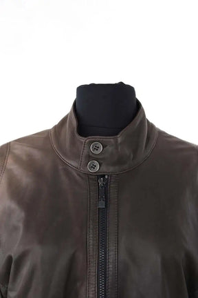 Blouson Trussardi Marron en Cuir