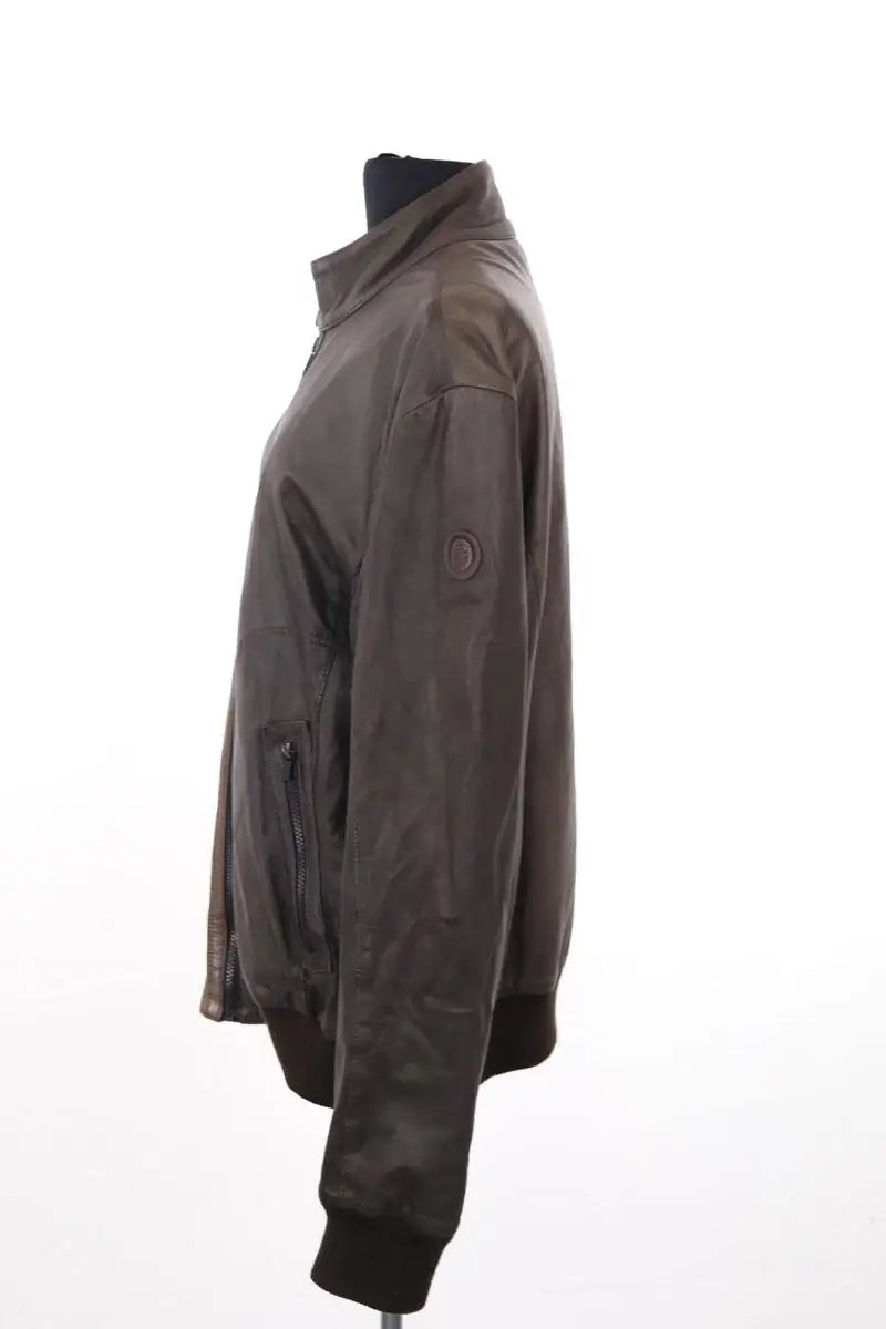 Blouson Trussardi Marron en Cuir