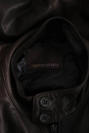 Blouson Trussardi Marron en Cuir