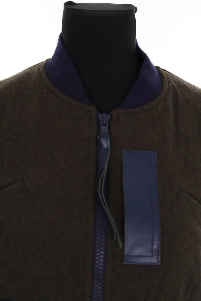 Blouson Yohji Yamamoto Regulation Kaki en Laine