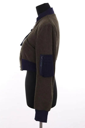 Blouson Yohji Yamamoto Regulation Kaki en Laine