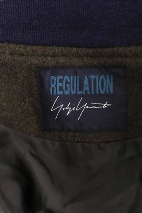 Blouson Yohji Yamamoto Regulation Kaki en Laine