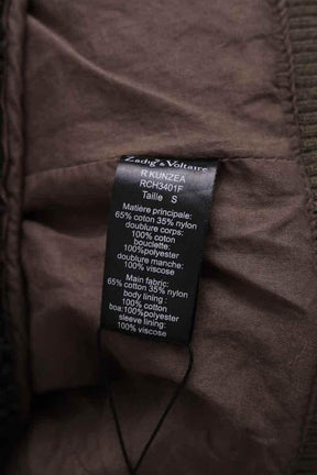 Blouson Zadig & Voltaire Kunzea Kaki en Coton