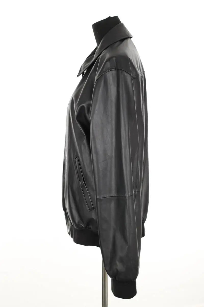 Blouson Zadig & Voltaire Mate rev leather tech Noir en Cuir