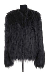 Manteau Zadig & Voltaire Freddie Anthracite en Fausse fourrure, taille S - Seconde Main
