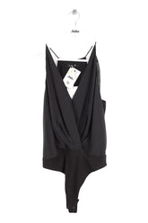 Body Anine Bing Shiloh Noir en Soie, taille S - Seconde Main