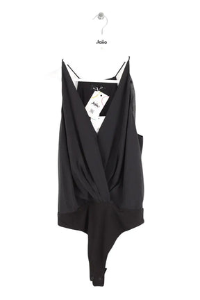 Body Anine Bing Shiloh Noir en Soie, taille S - Seconde Main