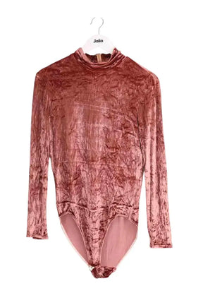 Body Nina Ricci Rose en Velours, taille L - Seconde Main