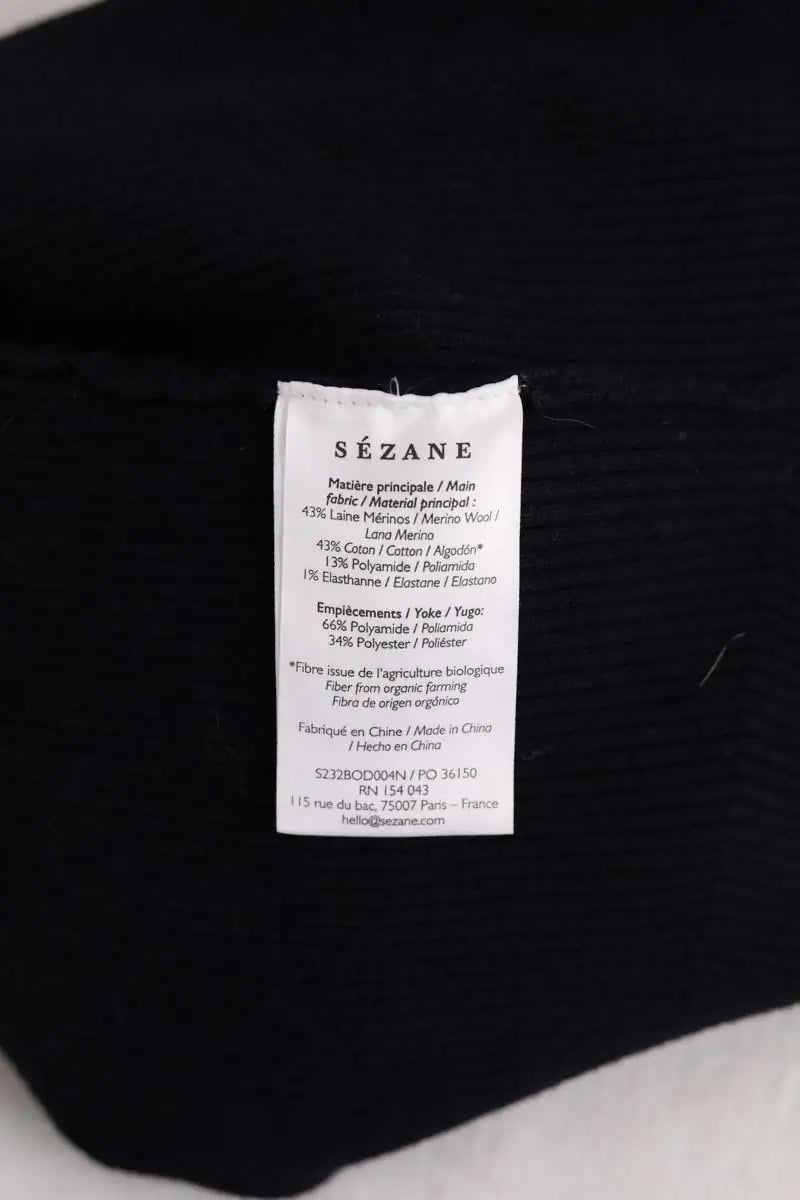 Body Sézane Noir en Laine