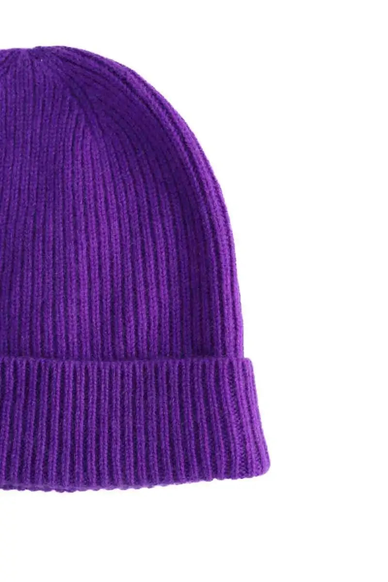 Bonnet From Future Violet en Cachemire