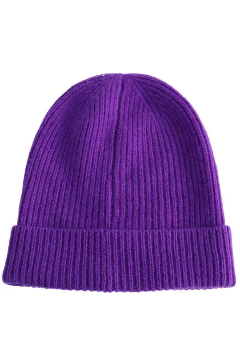 Bonnet From Future Violet en Cachemire