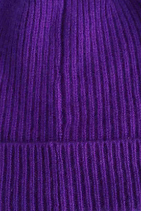 Bonnet From Future Violet en Cachemire