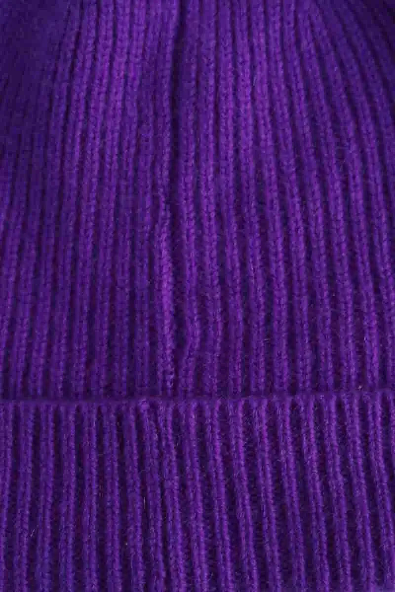 Bonnet From Future Violet en Cachemire