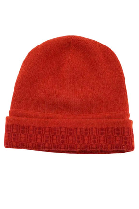 Bonnet Hermès Rouge en Cachemire, taille S - Seconde Main