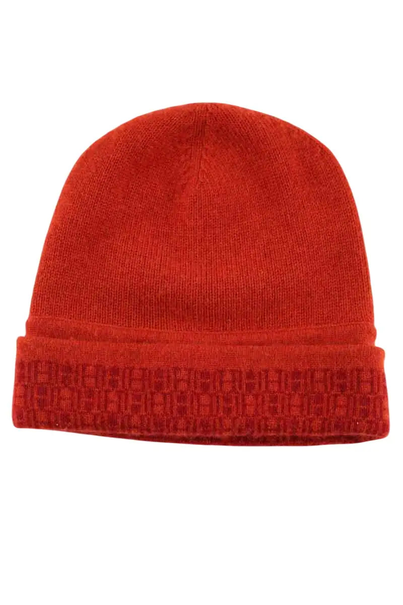 Bonnet Hermès Rouge en Cachemire, taille S - Seconde Main