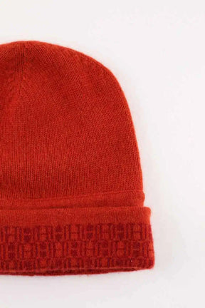 Bonnet Hermès Rouge en Cachemire