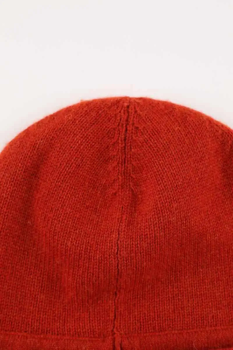 Bonnet Hermès Rouge en Cachemire