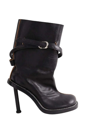 Boots à boucles Acne Studios Noir en Cuir, taille 37 - Seconde Main
