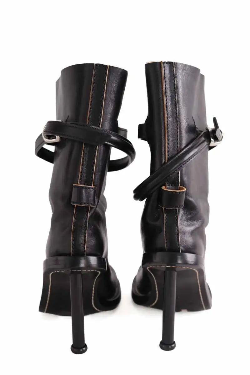 Boots à boucles Acne Studios Noir en Cuir