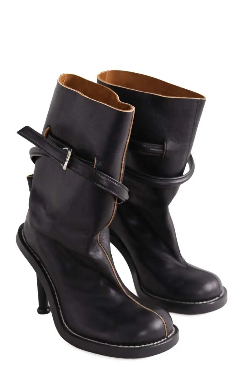 Boots à boucles Acne Studios Noir en Cuir