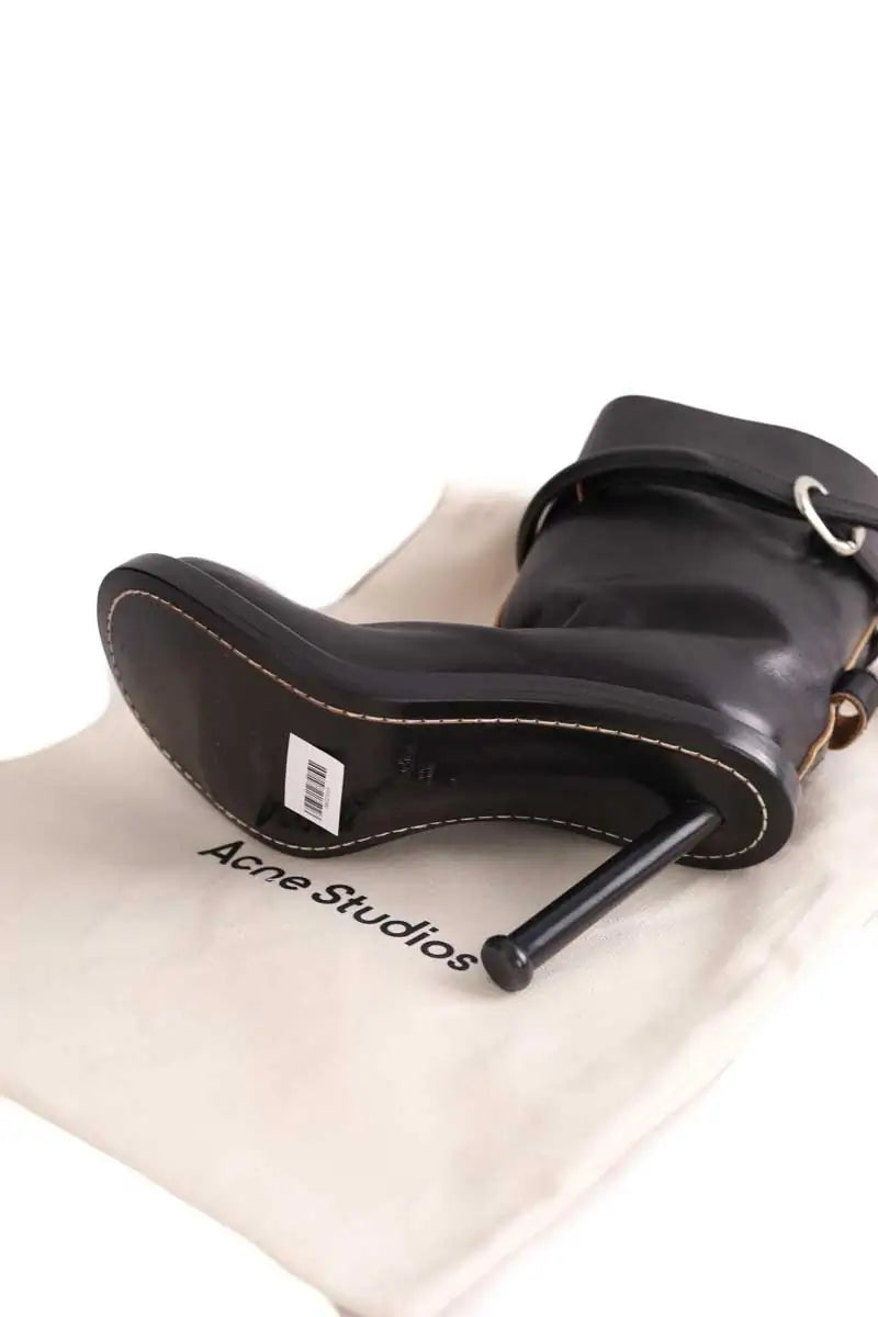 Boots à boucles Acne Studios Noir en Cuir