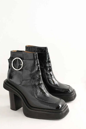 Boots à boucles Ami Noir en Cuir