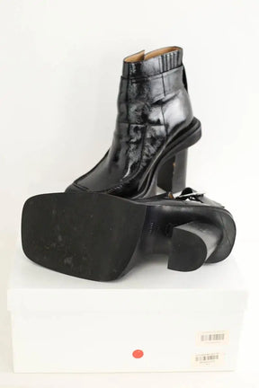 Boots à boucles Ami Noir en Cuir