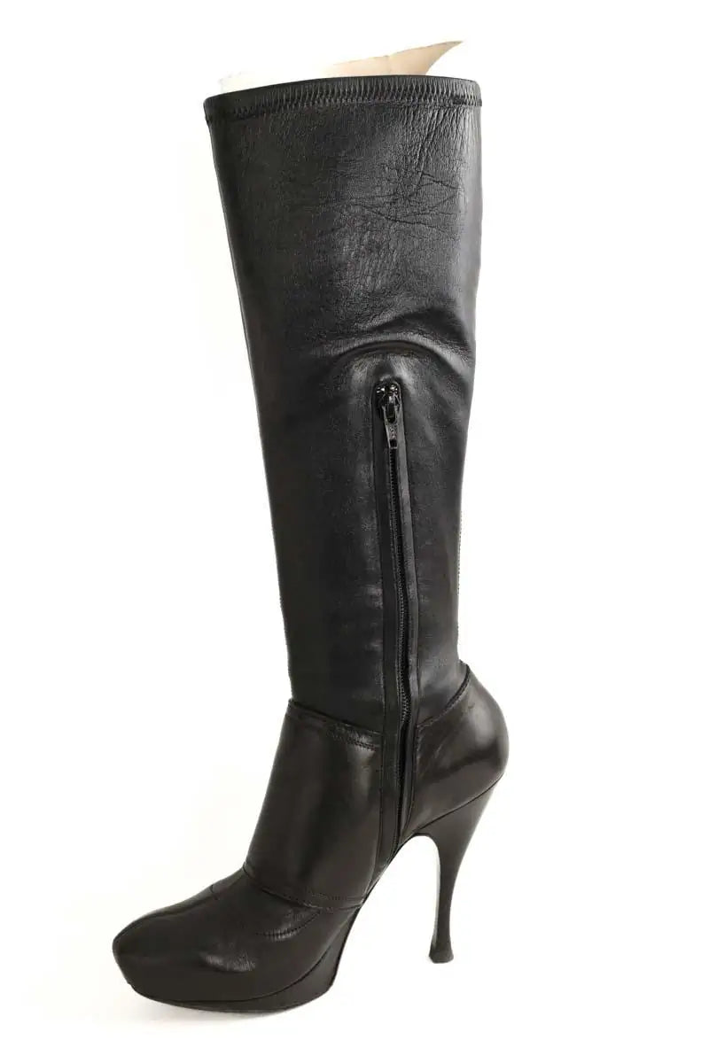 Boots à boucles Celine Noir en Cuir