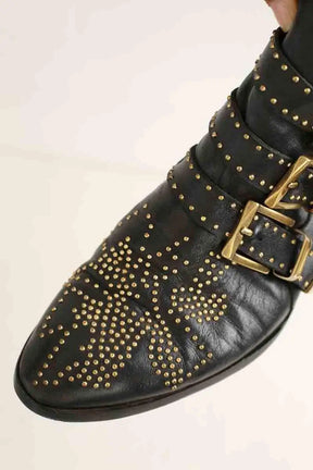 Boots à boucles Chloé Noir en Cuir